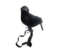 Genérico Crow Figurine - 24x18x8cm Halloween Realistic Crow | Costume Accessories with Elastic Band | Cosplay Prop For Outdoor Backyard Tree Home Garden Yard Patio Tombstones Shoulder Haunted House