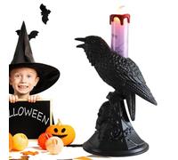 Genérico Crow Lamp - Vintage Resin Bird Table Lamp, Realistic Decoration