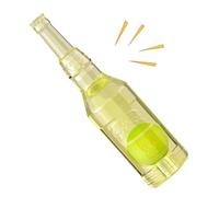 Genérico Crunchnplay Bottle Toy, Interactive Squeak Toy, 20cm/7.87in 5.5cm/2.16in Floating Teething Bottle with Tennis Ball, Pet for Aggressive Chewers Playing Instincts