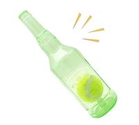 Genérico Crunchnplay Bottle Toy, Interactive Squeak Toy, 20cm/7.87in 5.5cm/2.16in Floating Teething Bottle with Tennis Ball, Pet for Aggressive Chewers Playing Instincts