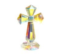 Generico Cruz De - Gran Escultura De Mesa Cristiana De 15 Cm Crucifijo En Faceta Decoración De Alianza De Mesa | Decoración De Oración Brillante De 360 Grados, Iglesia, Oficina, Pas
