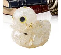 Genérico Crystal Duck Decor, Animal Figurine Statue, 1.18x0.79x1.18 Inches Small Decorative Collectible, Sparkling Resin Art Piece, for Desk Shelf Home Office Bedroom Living Room Display Use