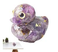 Genérico Crystal Duck Decor, Animal Figurine Statue, 1.18x0.79x1.18 Inches Small Decorative Collectible, Sparkling Resin Art Piece, for Desk Shelf Home Office Bedroom Living Room Display Use