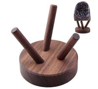 Genérico Crystal Holder Wooden Stand - Wooden Sphere Stands, Woode Easel Frame HolderGemstone Display Stand, Crystal Balls Holder, Home Decor Display, Egg Shaped Base, Natural Wood