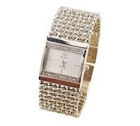 Genérico Crystal Quartz Watch Steel Watch Stainless Analog Women's Rhinestone Wrist Women's Watch Inteligente Inteligente Reloj (Silver, One Size)