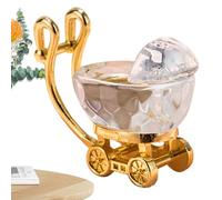 Genérico Crystal Table Decor,Mini Stroller Ornament For Christmas Decorations - Exquisite Small Christmas Tree Decor Multifunctional Crystal Carriage Decoration For Living Room Bedroom