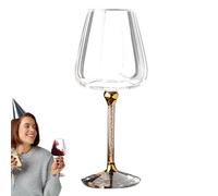 Genérico Crystal Wine Glass - Glass 350ml, Elegant Stem Goblet | Fancy Red White Wine Holder For Wedding Party Birthday Outdoor Cocktail Travel Dining Bar Celebration