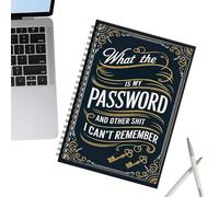 Generico Cuaderno A para contraseña - Tapa dura con anillas Cuaderno para cuenta registro | Divertido contraseñas | Para casa, oficina, universidad, reuniones, viaje, escuela, aula, viajar