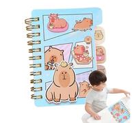 Genérico Cuaderno Capibara - Diario Creativo De Dibujos Animados, Juego De Páginas De Papel, Papelería Portátil Ligera | Complementario De Grabación De Aprendizaje Lúdico Para Viajes De Tareas En