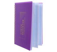 Genérico Cuaderno Color Púrpura Personal Portátil de Cheques con Organización Sencilla, Material Pp y Papel para Cuentas Bancarias Adecuado para Gastos Diarios y Trabajo