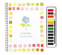 Genérico Cuaderno De Acuarela Para Principiantes - Kit Completo De Acuarelas Con 12 Colores Profesionales, Pincel,Aves - Ideal Para Adultos, Niños Y Adolescentes,Manualidades Y Regalo Artístico