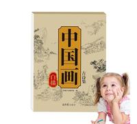Genérico Cuaderno De Caligrafía China Con Instrucciones,Manual de Práctica de Caligrafía Tradicional | Material Didáctico Para Talleres Culturales Y Meditación