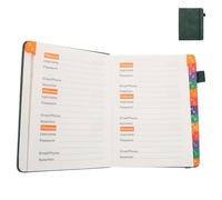 Genérico Cuaderno de Contraseñas Pequeño con Índice Alfabético Libreta Portátil para Registro Seguro de Direcciones y Claves de Sitios Web Multifuncional para Organización de Datos