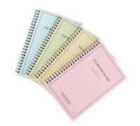 Genérico Cuaderno de Espiral Lateral Libreta Práctica para Estudiantes 4 Piezas Papel Grueso y Plano Cartulina Resistente para Diario y Viajes
