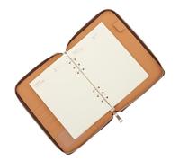 Genérico Cuaderno de Negocios A5 con Cubierta de Cuero Marrón, Libreta de Planificación para Uso Diario y Viajes, Funcional para Escribir y Registrar Vocabulario