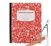 Generico Cuaderno para composición, 100 páginas de papel grueso 25,9 x 18,3 cm - Cuaderno Paperage | para escuela, clase, oficina, trabajo, tareas para casa, diario y planificación diaria