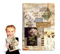 Genérico Cuaderno retro, cuaderno de recortes | Blocs de notas vintage A5 - Cuaderno portátil, cuadernos multiusos para viajes, aula, trabajo