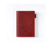 Genérico Cuaderno Tamaños A5 A6 Tapa Ideal Diario Nota(Wine Red A6,Blank Paper)