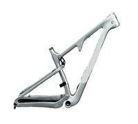 Genérico Cuadro de Bicicleta Carbono con suspensión Total, Cola Blanda, Ruedas 29/27.5", 148 mm, 4 eslabones for montaña, Ciclismo Descenso(Silver,K)