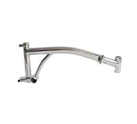 Genérico Cuadro de Bicicleta Triple Titanio, Piezas Plegables, 16 Pulgadas, 20, Accesorios(Titanium Color,16-17 Inch)