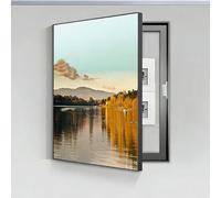 Genérico Cuadro Eléctrico,Tapa Decorativa Para Eléctrico,Cubierta Decorativa Para Caja De Fusibles,Modernos Caja De Medidor Eléctrico,Cuadro Oculto Para Centralita(Left,40cm*50cm(15.8 * 19.7in))