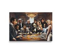 Genérico Cuadro Gangsteres Famosos, Decoracion Peliculas Mafia - Cuadro Lienzo Enmarcado para Habitacion, Salon y Oficina (60 x 90 cm)