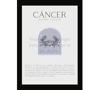 Genérico Cuadro horóscopos 14.8 x 21 cm - Horóscopo (Aries, Tauro, Géminis…) | Diseño Minimalista Elegante | Decoración Pared o Mesa | Regalo Original Astrología (Cáncer)