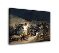 Genérico Cuadro Lienzo Canvas El 3 de Mayo de 1808 en Madrid - Goya 1814- Varias Medidas - Lienzo de Tela Bastidor Madera de 3 cm - Alta resolucion (80, 61)