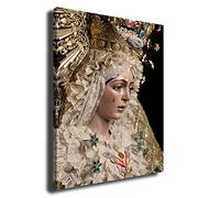 Genérico Cuadro Lienzo Canvas Perfil Virgen Esperanza Macarena Sevilla Semana Santa - Lienzo con Bastidor 3cm - Alta resolución (70)
