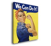 Genérico Cuadro Lienzo Canvas We Can do it J. Howard Miller 1943 Girl Power Pop Art- Bastidor 3cm - Alta resolución (60)