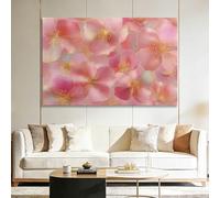 Genérico Cuadro Lienzo Decoracion Moderno Grande flores de papel de oro 90x60cm Cuadros Decorativo con Marco, Cuadro Pared para Salon Dormitorio Baño Pasillo Hogar