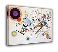 Generico Cuadro Lienzo Wassily Kandinsky Composition VIII- Varias Medidas - Lienzo de Tela Bastidor de Madera de 3 cm - Impresion en Alta resolucion (120, 84)