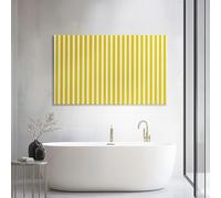 Genérico Cuadro Moderno Abstracto en Lienzo Amarillo Minimalista Amarillo Rayas 140l x 70an cm, Decoración de Pared con Bastidor de Madera Listo Bohemio para Colgar para Salón y Dormitorio