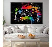 Genérico Cuadros de Arte Mando Videojuegos Lienzos Cuadro Grafiti Abstracto Decoración Pared Cuadro Para Salon Dormitorio 120 x 60 cm Sin Marco