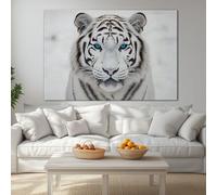 Genérico Cuadros De Arte Tigre, Animal De Nieve Lienzos Cuadro Fondo Blanco Decoración Pared Cuadro Para Salon Dormitorio Sin Marco