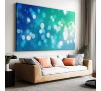 Genérico Cuadros Decoracion con Marco Fondo Con Degradado Azul Verdoso 70x50cm Lienzo Canvas Pared 3D, Cuadro Decorativo para Salon Dormitorio Baño Cocina Pasillo, Decoracion Hogar