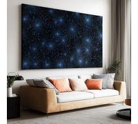 Genérico Cuadros Decoracion con Marco Luz Azul De Las Estrellas Cielo Estrellado 120x80cm Lienzo Canvas Pared 3D, Cuadro Decorativo para Salon Dormitorio Baño Cocina Pasillo, Decoracion Hogar