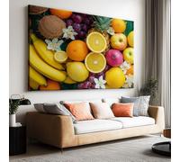 Genérico Cuadros Decoracion con Marco Rompecabezas De Frutas 100x75cm Lienzo Canvas Pared 3D, Cuadro Decorativo para Salon Dormitorio Baño Cocina Pasillo, Decoracion Hogar