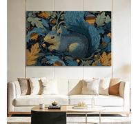 Genérico Cuadros Decorativos Modernos Animal ardilla bellota 100x75cm Cuadro Lienzo con Marco, Impresion Grafica para Pared, Decoracion Salon Dormitorios Comedor Oficina Pasillo