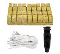 Genérico Cubetas de Hidroponía - Germinador sin Tierra | Plugs De Arranque De Lana de Roca - para Jardineros, Cultivadores, Agricultores, Huertos Urbanos, Ventanas, Balcones, Vegetales, Frutas,