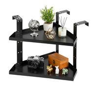Genérico Cubicle Shelf - Metal, 11.02x8.47in Shelf Organizer Height-Adjustable | Hook-Attached Wall Storage Rack, Office Wall Shelfes For, Home, Bathroom, Kitchen, and Bedroom