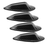 Genérico Cubierta de Antena aérea de Coche 4 Unidades Negro ABS diseño Elegante para protección contra Polvo y optimización de señal en vehículos