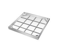 Genérico Cubierta de Drenaje Redonda y Marco - 70 x 70 x 50 cm para decoración de jardín, pavimento de césped, Pasarela al Aire Libre - Duradero, Elegante, Ideal para Patios, paisajismo y proyectos a