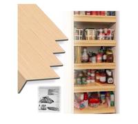 Genérico Cubierta de Rejilla for despensa, Revestimiento de PVC con Apariencia de Madera, Cubiertas for estantes (no de Madera)(4pcs,47x16x2in/119x41x5cm)