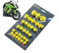 Genérico Cubierta de Tuerca de Motocicleta | Cubierta Decorativa para Pernos de Tuercas de Motor de 5 Colores - 30 unids/Set de Perno de Tuerca de Tornillo de Motocicleta, Cubierta de Tornillo de a