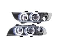 Genérico Cubierta Faro Coche Un Par Para Serie 5 E39 1997-2003 Parachoques Delantero Faro Delantero Faro Delantero Luz De Señal De Giro Delantera Carcasa Lámpara Coche(White 1 Pair)