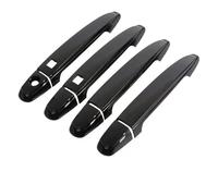 Genérico cubierta manija puerta Cubierta De Manija Puerta Cromada Fibra Carbono, Pegatinas Accesorios Estilo, Color Negro Brillante, Para Premio Para Allion T260 2008~2019(Black 2 buttons)