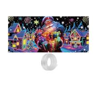 Generico Cubierta navideña para Puerta de Garaje - 3,96 x 1,83 m UV Fluorescente decoración estacional | Fondo Decoración Puerta Garaje - para reuniones Familiares, de Invierno, jardín y Patio