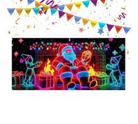 Genérico Cubierta para Puerta De Garaje De Papá Noel - Decoración De Fluorescente UV 4x1,8 M, Fondo Festivo para Puerta De Garaje | para Aficionados Al Bricolaje, Organizadores De, Reuniones Fam