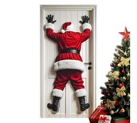 Generico Cubierta para puerta navideña - Decoración, cubierta de PVC impermeable con impresión viva, fácil instalación | Ideal para puertas de entrada, casa, oficina, aula, apartamento, entrada PE